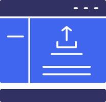 Upload Solid Two Color Icon vector