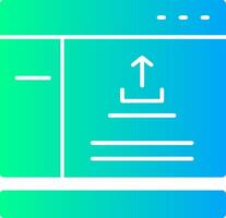 Upload Solid Multi Gradient Icon vector