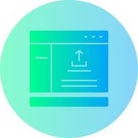Upload Gradient Circle Icon vector