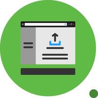 Upload Flat Shadow Icon vector