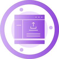 Upload Glyph Gradient Icon vector