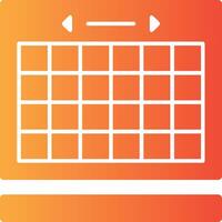 Calendar Solid Multi Gradient Icon vector