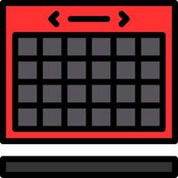 Calendar Line Filled Icon vector