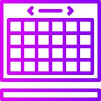 calendario lineal degradado icono vector