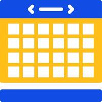 Calendar Flat Two Color Icon vector