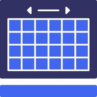 Calendar Solid Two Color Icon vector