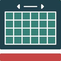 Calendar Line Two Color Icon vector