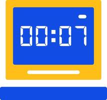 Clock Flat Two Color Icon vector