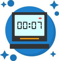reloj cola color icono vector