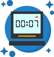 Clock Tailed Color Icon vector