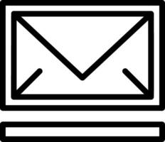 icono de línea de correo vector