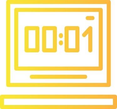 Clock Linear Gradient Icon vector