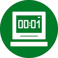 Clock Line Two Color Icon vector