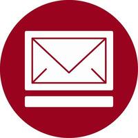 Mail Line Circle Icon vector