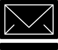 icono de glifo de correo vector