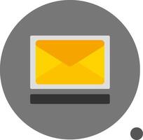 Mail Flat Shadow Icon vector