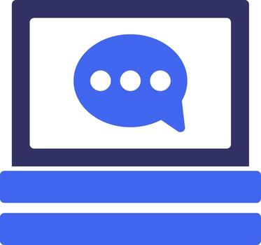 Chat Solid Two Color Icon vector