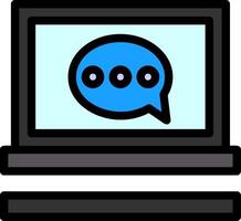 Chat Line Filled Icon vector