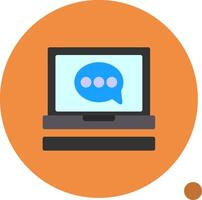 Chat Flat Shadow Icon vector