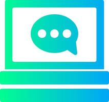 Chat Solid Multi Gradient Icon vector