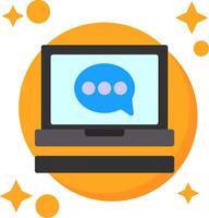 Chat Tailed Color Icon vector