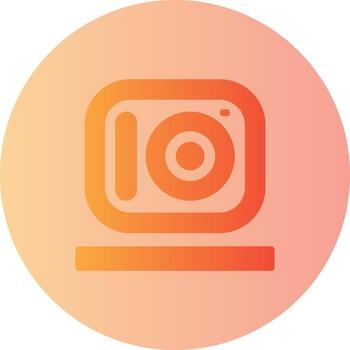 Camera Gradient Circle Icon vector