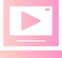 Video Solid Multi Gradient Icon vector