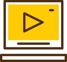 Video Yellow Lieanr Circle Icon vector