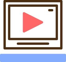 Video Color Filled Icon vector