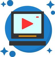 Video Tailed Color Icon vector