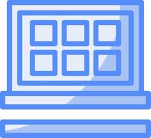 Photos Line Filled Blue Icon vector