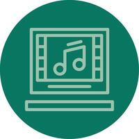 Music Line Multi color Icon vector