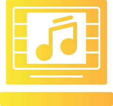 Music Solid Multi Gradient Icon vector