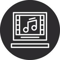 Music Inverted Icon vector