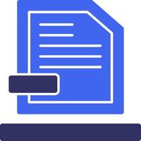 File Solid Two Color Icon vector