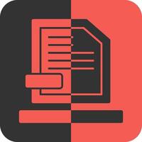 File Red Inverse Icon vector