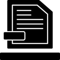 File Glyph Icon vector