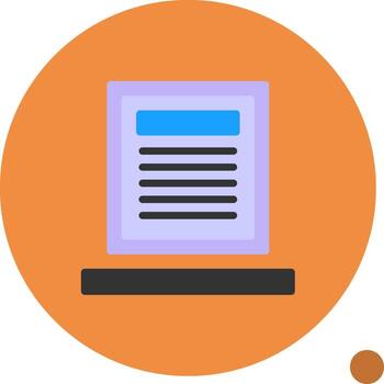 Document Flat Shadow Icon vector