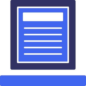 Document Solid Two Color Icon vector