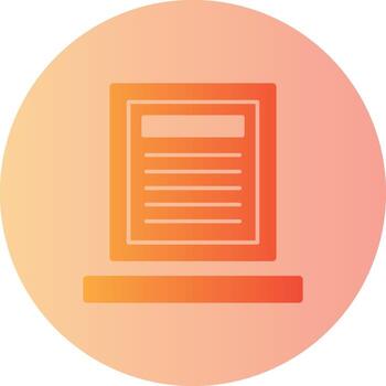 Document Gradient Circle Icon vector