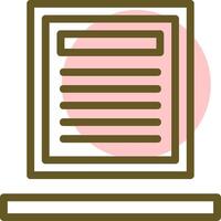 Document Linear Circle Icon vector