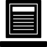 Document Glyph Icon vector