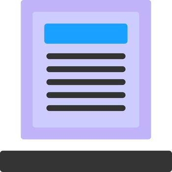 Document Flat Icon vector
