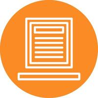 Document Outline Circle Icon vector
