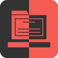 Folder Red Inverse Icon vector