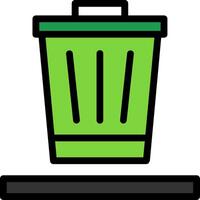 Trash Line Filled Icon vector