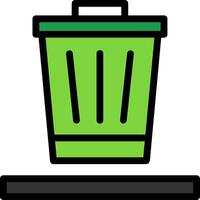 Trash Line Filled Icon vector