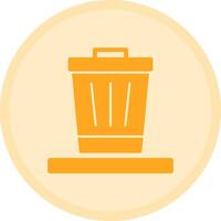 Trash Multicolor Circle Icon vector