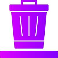 basura sólido multi degradado icono vector