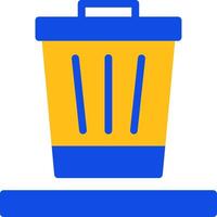 Trash Flat Two Color Icon vector